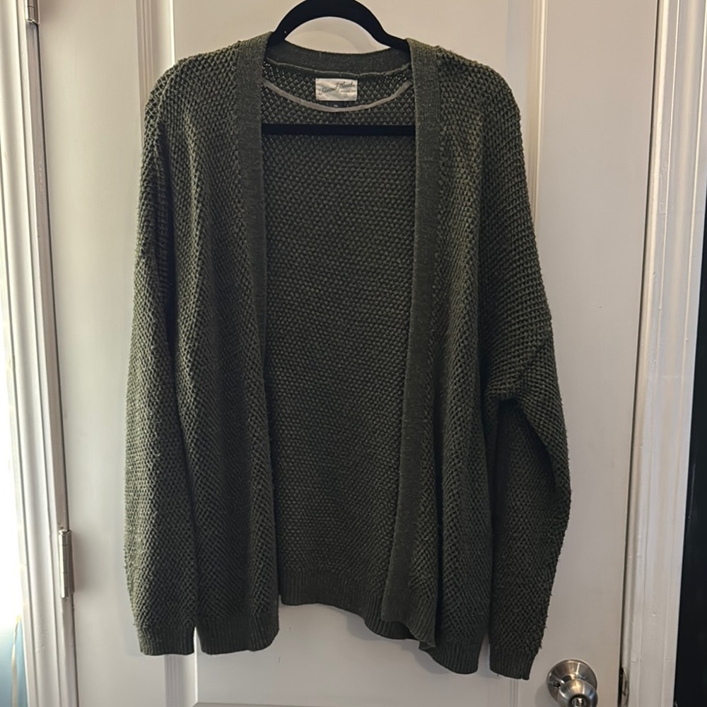 Universal Thread Green Open-Front Cardigan Sweater